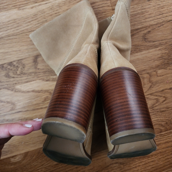 Franco Sarto Tan Suede Ankle Boots - Picture 7 of 10